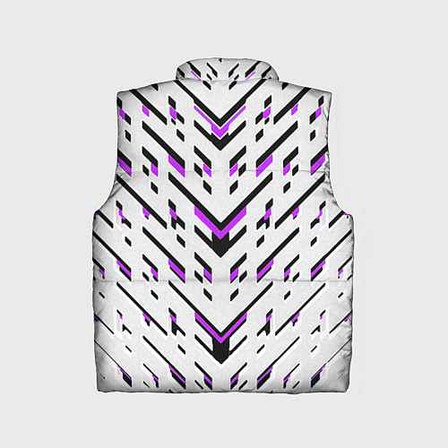 Детский жилет Black and purple stripes on a white background / 3D-Красный – фото 2