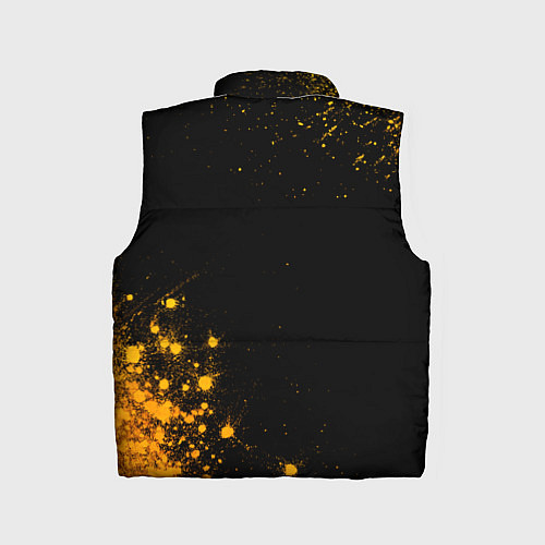 Детский жилет Bayer 04 - gold gradient вертикально / 3D-Черный – фото 2