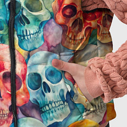 Детский жилет Красочный узор с черепами, цвет: 3D-красный — фото 2