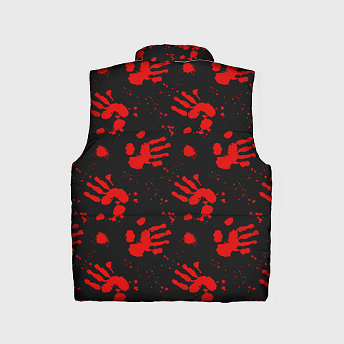 Детский жилет Blood hands паттерн / 3D-Красный – фото 2