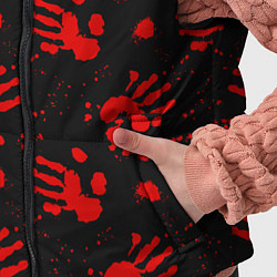 Детский жилет Blood hands паттерн, цвет: 3D-красный — фото 2