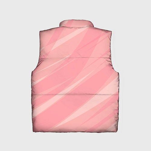 Детский жилет Розово-персиковый полосатый / 3D-Светло-серый – фото 2