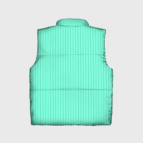 Детский жилет Светлый бирюзовый в тонкую полоску / 3D-Светло-серый – фото 2