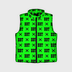 Детский жилет BBT logo green steel