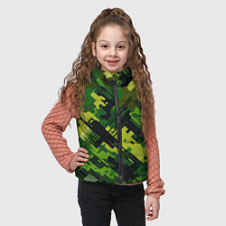 Детский жилет Camouflage - pattern ai art, цвет: 3D-черный — фото 2