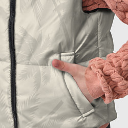 Детский жилет Бежевые пальмы паттерн, цвет: 3D-черный — фото 2