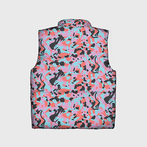 Детский жилет Неоновый пиксельный камуфляжный паттерн / 3D-Черный – фото 2