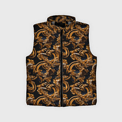 Детский жилет Изящные завитки паттерн, цвет: 3D-светло-серый