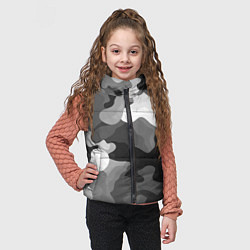 Детский жилет Камуфляж серый монохром, цвет: 3D-светло-серый — фото 2