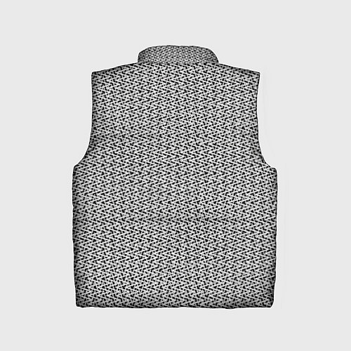 Детский жилет Чёрно-белый текстурированный полосы / 3D-Черный – фото 2