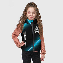 Детский жилет Real Madrid неоновые лампы, цвет: 3D-черный — фото 2