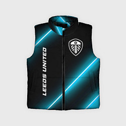 Детский жилет Leeds United неоновые лампы, цвет: 3D-черный