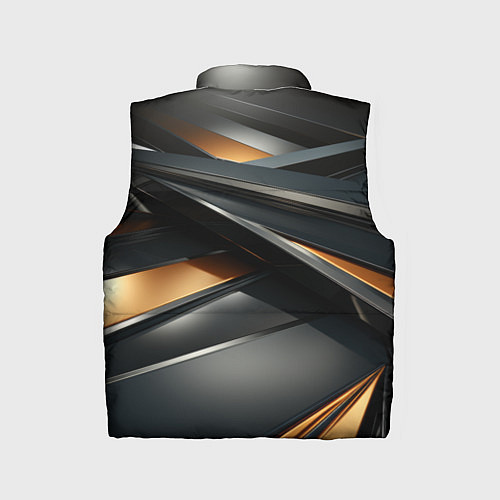 Детский жилет Черная абстракция геометрия / 3D-Светло-серый – фото 2