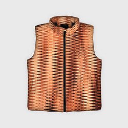 Детский жилет Коричневый абстрактные полосы, цвет: 3D-черный