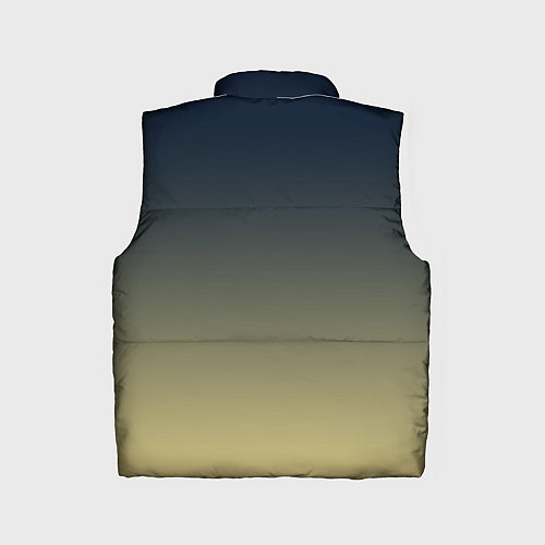 Детский жилет Градиент тёмно-синий в оливковый / 3D-Светло-серый – фото 2