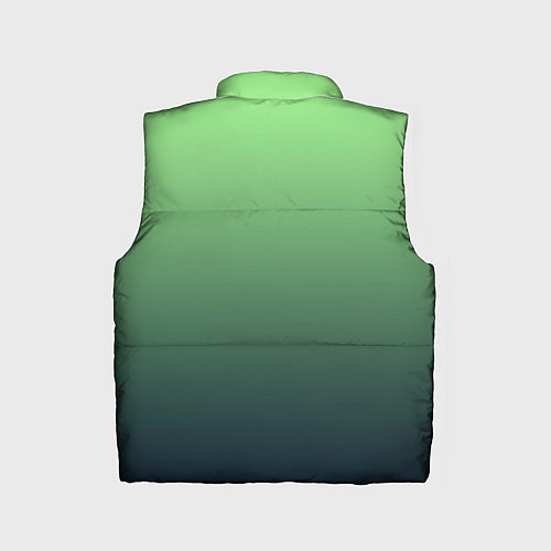 Детский жилет Градиент зелёный в синий / 3D-Черный – фото 2