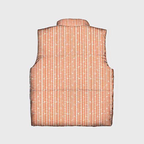Детский жилет Оранжевый полосы узоры / 3D-Черный – фото 2