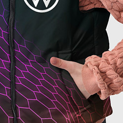 Детский жилет Volkswagen neon hexagon, цвет: 3D-черный — фото 2