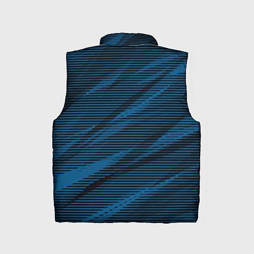 Детский жилет Полосатый чёрно-синий / 3D-Светло-серый – фото 2