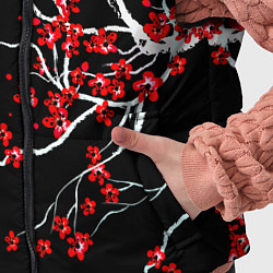 Детский жилет Цветы сакуры, цвет: 3D-черный — фото 2