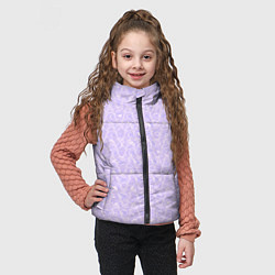 Детский жилет Светлый сиреневый однотонный текстурированный, цвет: 3D-светло-серый — фото 2