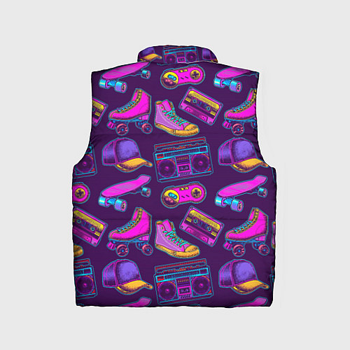Детский жилет Ретро 80 атрибутика / 3D-Светло-серый – фото 2