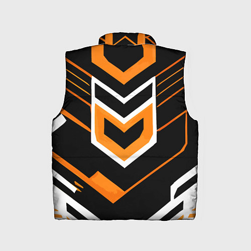 Детский жилет Полосы и оранжево-белый шестиугольник / 3D-Красный – фото 2