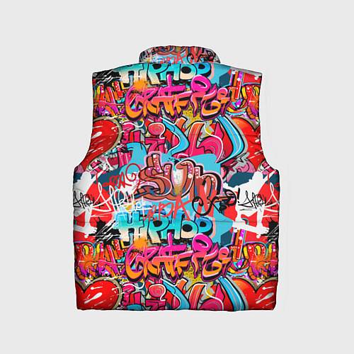 Детский жилет Hip hop graffiti pattern / 3D-Красный – фото 2