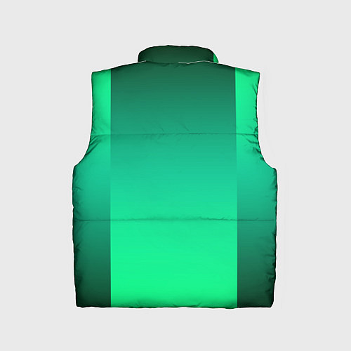 Детский жилет Яркий зеленый градиентный комбинированный фон / 3D-Светло-серый – фото 2