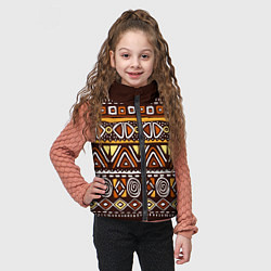 Детский жилет Африканский традиционный орнамент, цвет: 3D-черный — фото 2