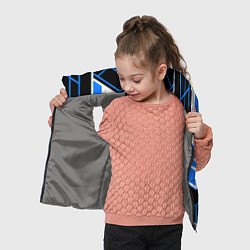 Детский жилет Blue and black stripes on a white background, цвет: 3D-светло-серый — фото 2