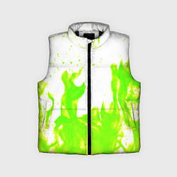 Детский жилет Кислотный огонь, цвет: 3D-черный