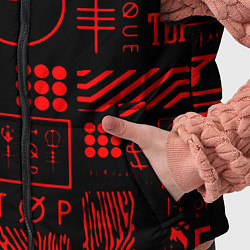 Детский жилет Twenty one pilots pattern rock, цвет: 3D-красный — фото 2