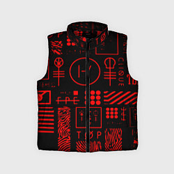 Детский жилет Twenty one pilots pattern rock, цвет: 3D-красный