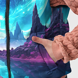 Детский жилет Космический пейзаж - планеты, цвет: 3D-черный — фото 2