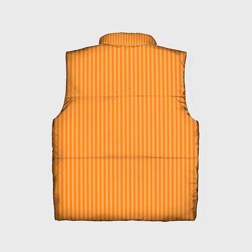 Детский жилет Оранжевый в тонкую полоску / 3D-Светло-серый – фото 2