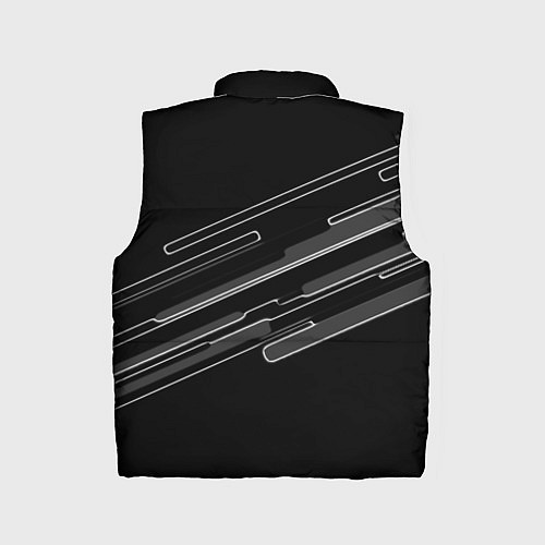Детский жилет Герб РФ полосы геометрия / 3D-Черный – фото 2
