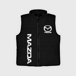 Детский жилет Mazda white logo, цвет: 3D-черный