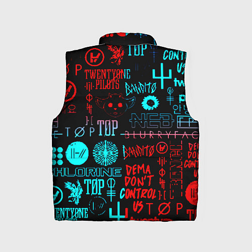 Детский жилет Twenty one pilots pattern music / 3D-Красный – фото 2