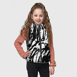 Детский жилет Чёрно-белая абстракция: нейросеть, цвет: 3D-светло-серый — фото 2