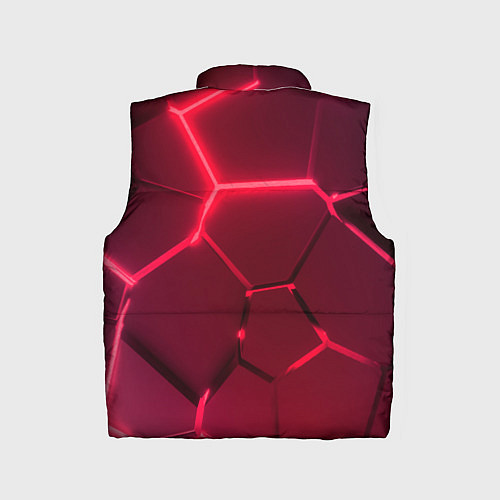 Детский жилет Маджента неоновые плиты в разломе / 3D-Светло-серый – фото 2