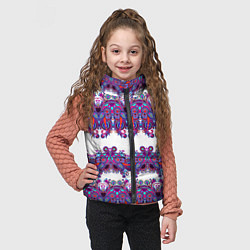 Детский жилет Узорчатый фиолетовый орнамент, цвет: 3D-красный — фото 2