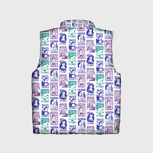 Детский жилет Лица людей ретро / 3D-Красный – фото 2