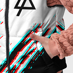 Детский жилет Linkin park краски глитч, цвет: 3D-светло-серый — фото 2