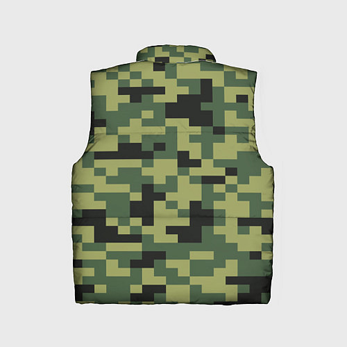 Детский жилет Камуфляжный стиль текстура пикселя / 3D-Красный – фото 2