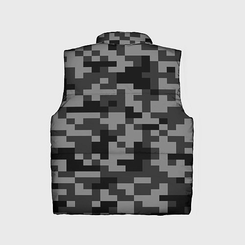 Детский жилет Камуфляжные пиксели блэк / 3D-Светло-серый – фото 2