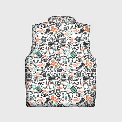 Детский жилет Дудл хипстер / 3D-Черный – фото 2