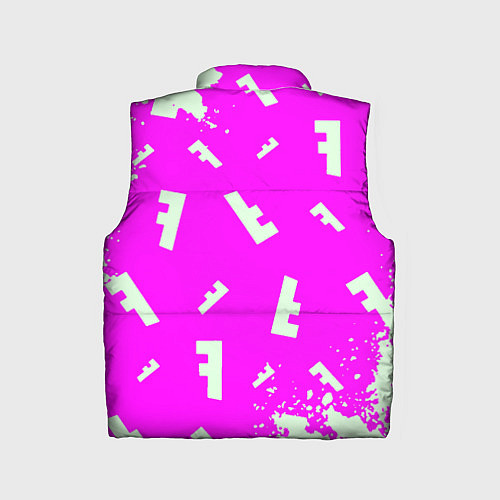 Детский жилет Fortnite pattern pink / 3D-Светло-серый – фото 2