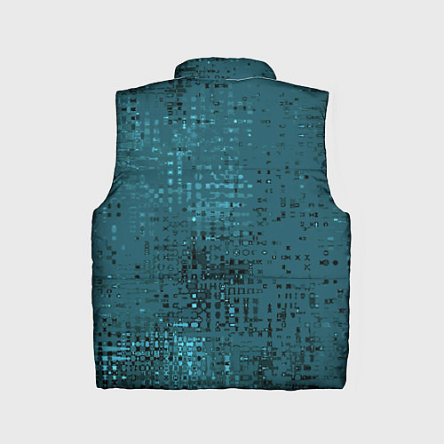 Детский жилет Тёмный бирюзовый абстракция однотонный / 3D-Черный – фото 2