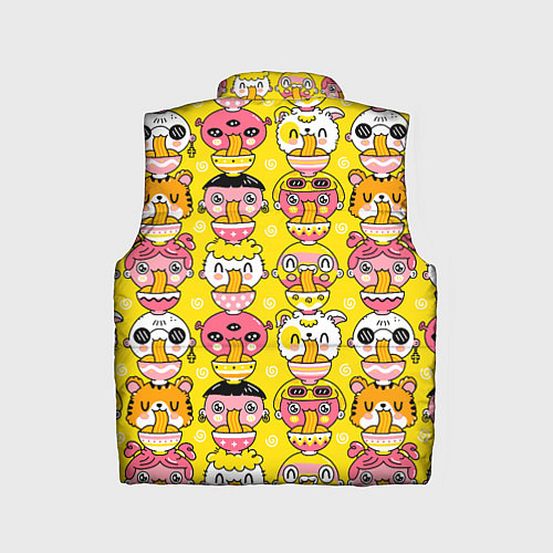 Детский жилет Детишки и зверушки едят рамен / 3D-Черный – фото 2